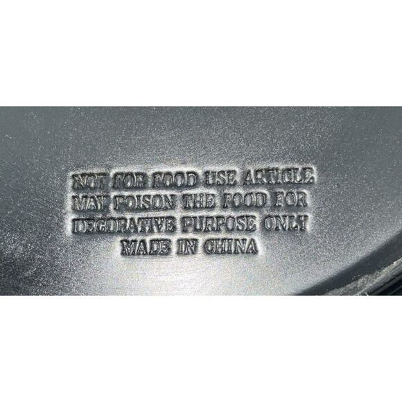 Vtg Pat Fischer Primitive Folk Art Hand Painted Plate Farmhouse Scene Signed - Picture 5 of 5